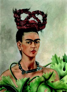 Självporträtt med fläta av Frida Kahlo