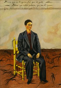 Självporträtt med kortklippt hår av Frida Kahlo