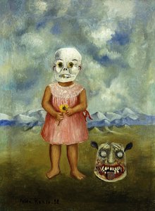 She Plays Alone eller Girl with Death Mask; Ella Juega Sola eller Nina med Mascara de la Muerte