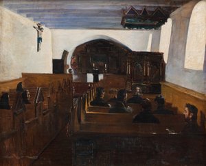 En gudstjänst på Mors, Jylland av Fridolin Johansen