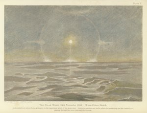 Polarnatten, 24 november 1893, akvarellskiss (färg litho)