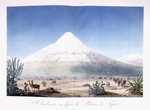 Chimborazo sett från Plateau de Tapia