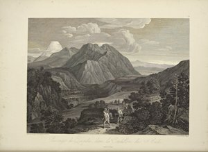 Passage av Quindiu, i Cordilleran i Anderna, tecknad av Koch, illustration från 