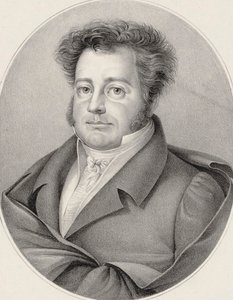 Porträtt av kompositören Heinrich Marschner 1795-1861. av Friedrich August Fricke