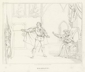 Hamlet, akt III, scen 4 (gravyr)