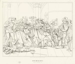 Hamlet, Akt V, Scen 2 (gravyr) av Friedrich August Moritz Retzsch