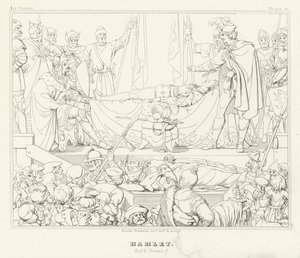 Hamlet, Akt V, Scen 2 (gravyr) av Friedrich August Moritz Retzsch