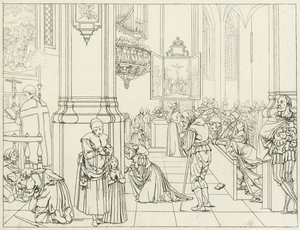 Illustration till Goethes Faust (gravyr) av Friedrich August Moritz Retzsch