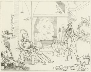 Illustration för Goethes Faust av Friedrich August Moritz Retzsch