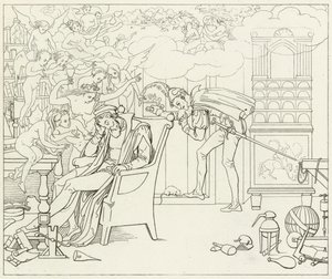 Illustration för Goethes Faust av Friedrich August Moritz Retzsch