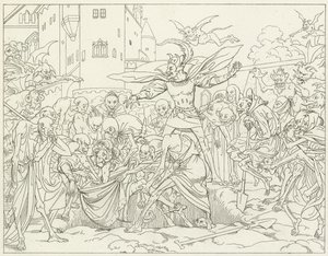 Illustration för Goethes Faust av Friedrich August Moritz Retzsch