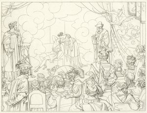 Illustration för Goethes Faust av Friedrich August Moritz Retzsch
