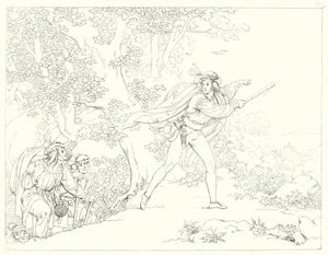 Illustration till Schillers Lied von der Glocke, eller Klockans sång (gravyr) av Friedrich August Moritz Retzsch