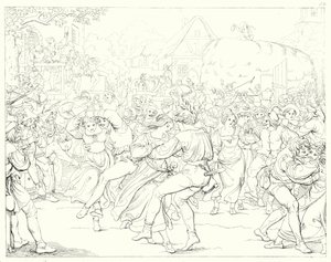 Illustration till Schillers Lied von der Glocke, eller Klockans sång (gravyr) av Friedrich August Moritz Retzsch