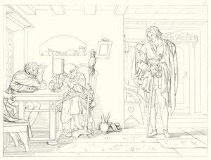 Illustration till Schillers Lied von der Glocke, eller Klockans sång (gravyr) av Friedrich August Moritz Retzsch
