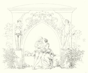 Illustration till Schillers Lied von der Glocke, eller Klockans sång (gravyr) av Friedrich August Moritz Retzsch