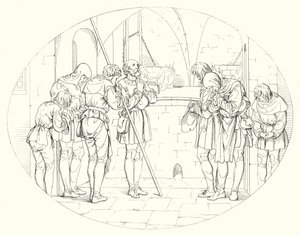 Illustration till Schillers Lied von der Glocke, eller Klockans sång (gravyr) av Friedrich August Moritz Retzsch