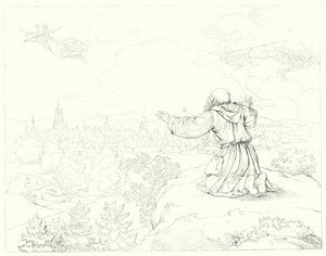 Illustration till Schillers Lied von der Glocke, eller Klockans sång (gravyr) av Friedrich August Moritz Retzsch