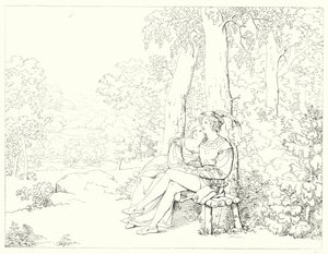 Illustration till Schillers Lied von der Glocke, eller The Song Of The Bell (gravyr) av Friedrich August Moritz Retzsch