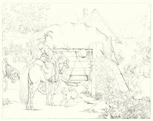 Illustration till Schillers Lied von der Glocke, eller The Song Of The Bell (gravyr) av Friedrich August Moritz Retzsch