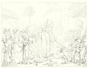 Illustration till Schillers Lied von der Glocke, eller The Song Of The Bell (gravyr) av Friedrich August Moritz Retzsch