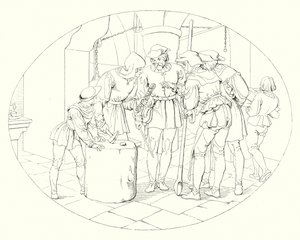 Illustration till Schillers Lied von der Glocke, eller The Song Of The Bell (gravyr) av Friedrich August Moritz Retzsch