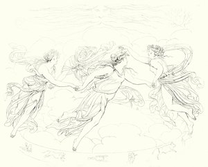 Illustration till Schillers Lied von der Glocke, eller The Song Of The Bell (gravyr) av Friedrich August Moritz Retzsch