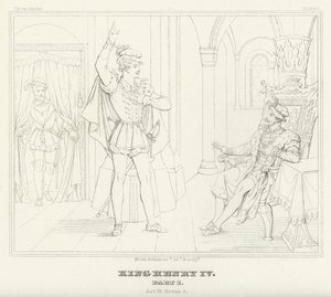 Kung Henrik IV, del I, akt III, scen 3 (gravyr) av Friedrich August Moritz Retzsch