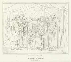 King Lear, akt IV, scen 7 (gravyr) av Friedrich August Moritz Retzsch