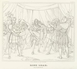 King Lear, Akt V, Scen 3 (gravyr) av Friedrich August Moritz Retzsch