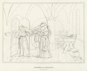 Romeo och Julia, akt II, scen 6 (gravyr)