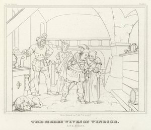 The Merry Wives of Windsor, akt II, scen 2 (gravyr) av Friedrich August Moritz Retzsch