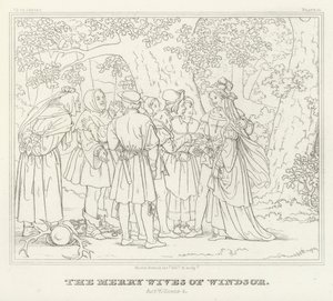 The Merry Wives of Windsor, Akt V, Scene 4 (gravyr) av Friedrich August Moritz Retzsch