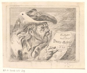 Byst av en gammal bonde med en broschyr i händerna av Friedrich Christian Gottlieb Geyser (possibly)