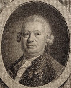 Porträtt av kompositören Johann Heinrich Rolle 1716-1785, 1780. av Friedrich Christian Gottlieb Geyser
