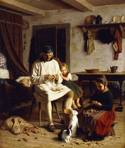 Familjesysslor, 1859 av Friedrich Edouard Meyerheim