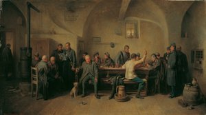 Soldater i matsalen av Friedrich Friedländer Ritter von Malheim