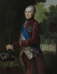 Porträtt av Peter von Biron 1724-1800, hertig av Kurland och Semigallia, 1781