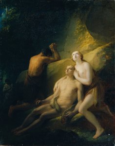 Adam och Eva sörjer den döde Abel