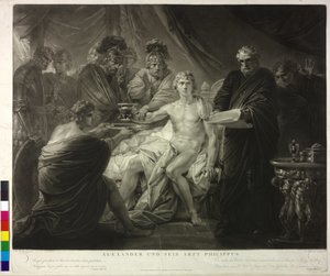 Alexander den store och hans livläkare Filip av Friedrich Heinrich Fuger