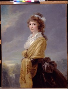 Porträtt av Comtesse Elisabeth von Thun Hohenstein (1764-1806) - Målning av Heinrich Friedrich Fueger (1751-1818), huile sur toile
