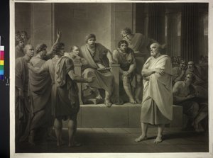 Sokrates inför domarna av Friedrich Heinrich Fuger