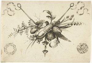 Festival med blommor, bladeren och vruchten Annan ny festong av blommor och frukter (serietitel) av Friedrich Jacob Morisson