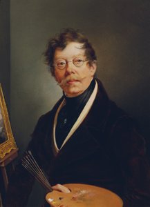 Självporträtt vid staffliet av Friedrich Johann Gottlieb Lieder