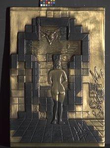Lincoln In Dalivision (bronsrelief)