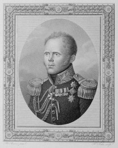 Porträtt av storhertig Konstantin Pavlovich av Ryssland 1779-1831, 1800-talets första kvartal. av Friedrich John