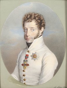 Ärkehertig Ludwig Lieder Litho färglagd av Friedrich Lieder
