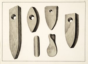 Stenvapen, plåt från A History of the Development and Customs of Chivalry, av Dr Franz Kottenkamp, utgiven av Carl Hoffmann, 1842 av Friedrich Martin von Reibisch