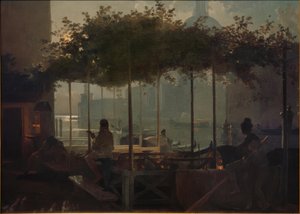 Månbelyst natt i Venedig av Friedrich Nerly