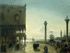 Piazza San Marco på natten,